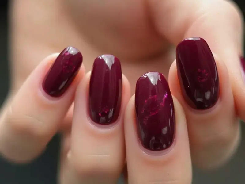 Burgundy Nails